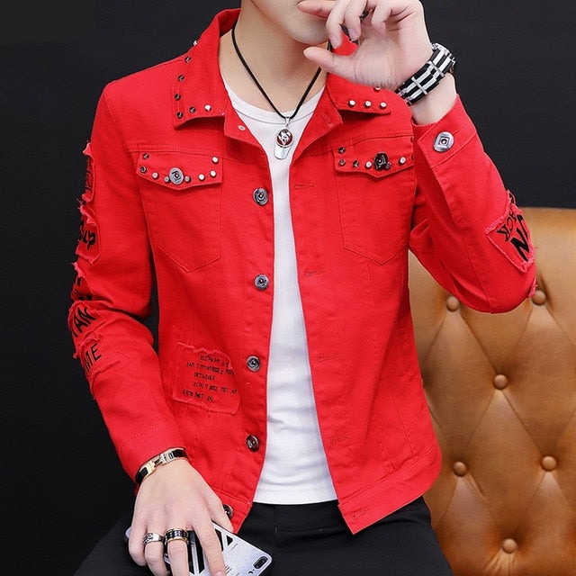 saferido Spring And Autumn Jeans Coat Men's Korean-style Fashion Students Handsome Versatile Jacket MEN'S Wear Summer New Style Cowb