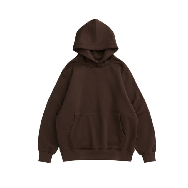 Men's Comfy Pure Hoodies Autumn Fleece Oversized Hooded Sweatshirt Men Hip Hop Hoodie For Men Classic Hoody 169W