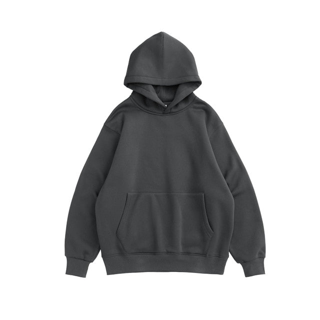 Men's Comfy Pure Hoodies Autumn Fleece Oversized Hooded Sweatshirt Men Hip Hop Hoodie For Men Classic Hoody 169W