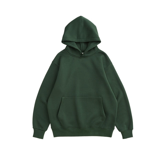 Men's Comfy Pure Hoodies Autumn Fleece Oversized Hooded Sweatshirt Men Hip Hop Hoodie For Men Classic Hoody 169W