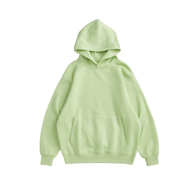 Men's Comfy Pure Hoodies Autumn Fleece Oversized Hooded Sweatshirt Men Hip Hop Hoodie For Men Classic Hoody 169W