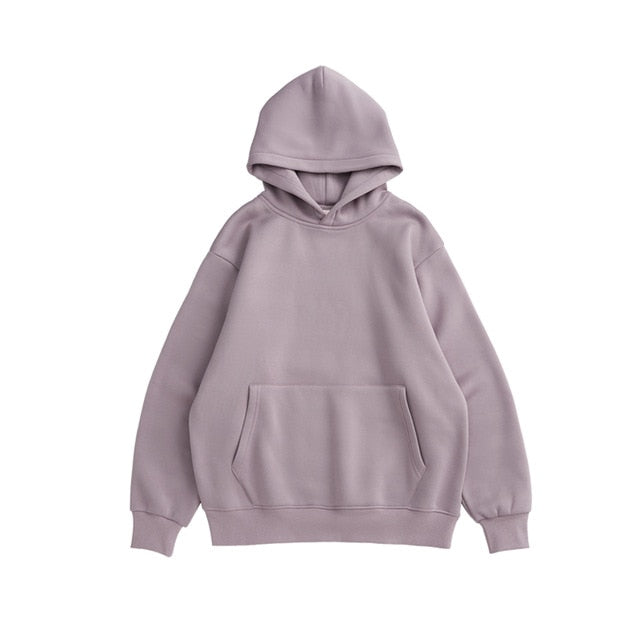 Men's Comfy Pure Hoodies Autumn Fleece Oversized Hooded Sweatshirt Men Hip Hop Hoodie For Men Classic Hoody 169W