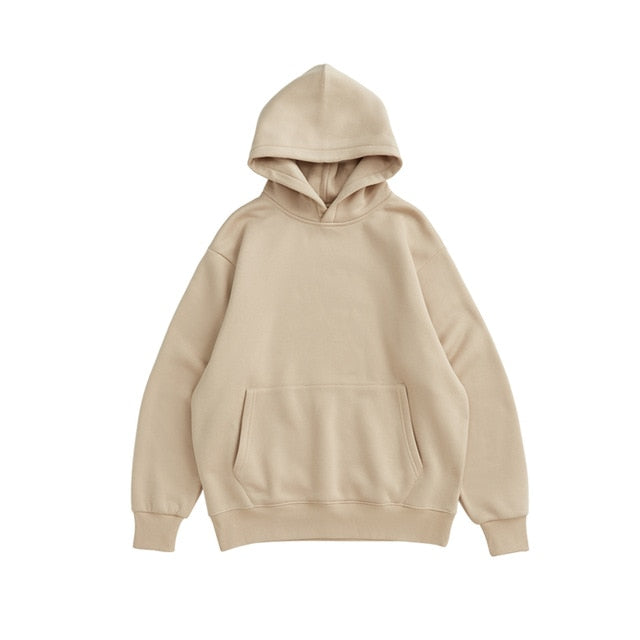 Men's Comfy Pure Hoodies Autumn Fleece Oversized Hooded Sweatshirt Men Hip Hop Hoodie For Men Classic Hoody 169W