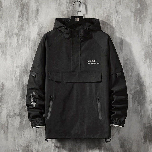 saferido Men Jackets And Coats Loose Streetwear Casual Outwear Coats Hip Hop Men's Windbreaker Overcoat