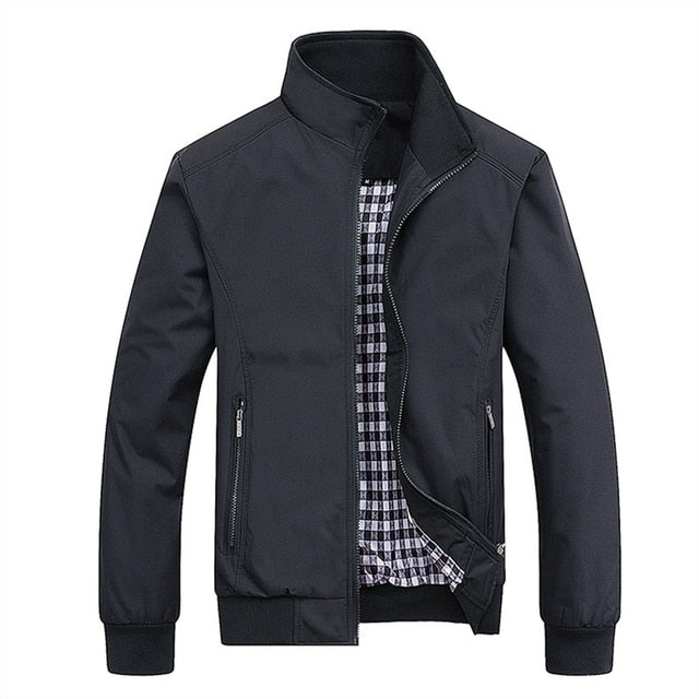saferido New Fashion Men Casual Solid Fashion Slim Bomber Jacket Men Overcoat New Arrival Baseball Jackets Men's Jacket M-6XL Top