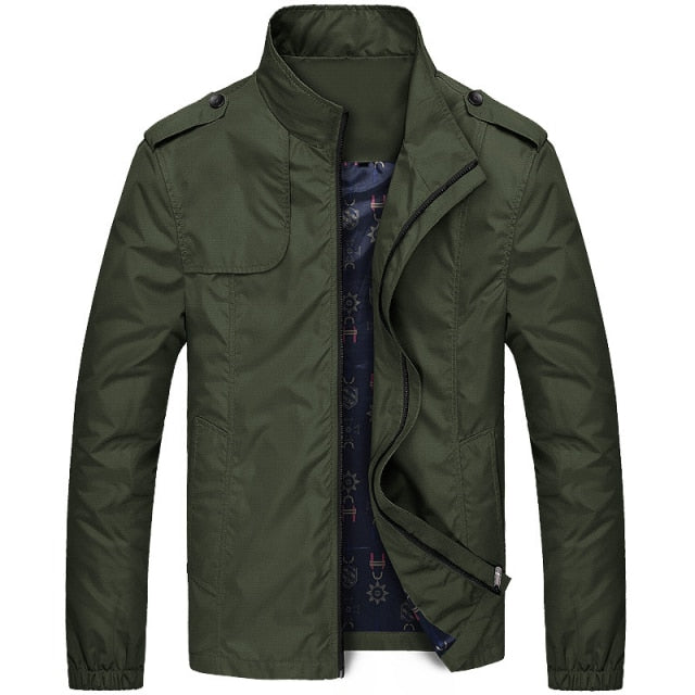 saferido New Fashion Men Casual Solid Fashion Slim Bomber Jacket Men Overcoat New Arrival Baseball Jackets Men's Jacket M-6XL Top