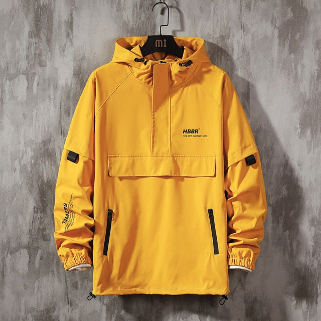 saferido Men Streetwear Jackets And Coats Hip Hop Harajuku Men's Windbreaker Overcoat Mens Clothing