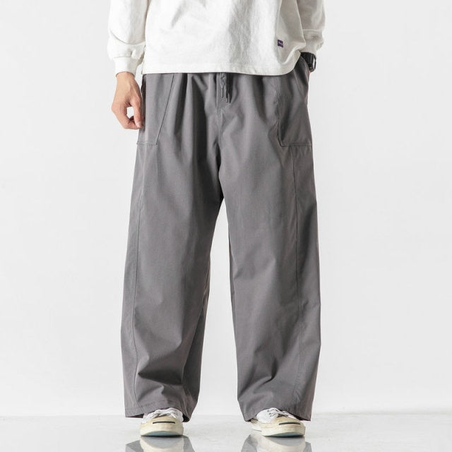 saferido New Mens Cargo Pants Loose Solid Color Man Jogging Sweatpants Big Size Casual Trousers Woman Streetwear Fashion Dropshipping