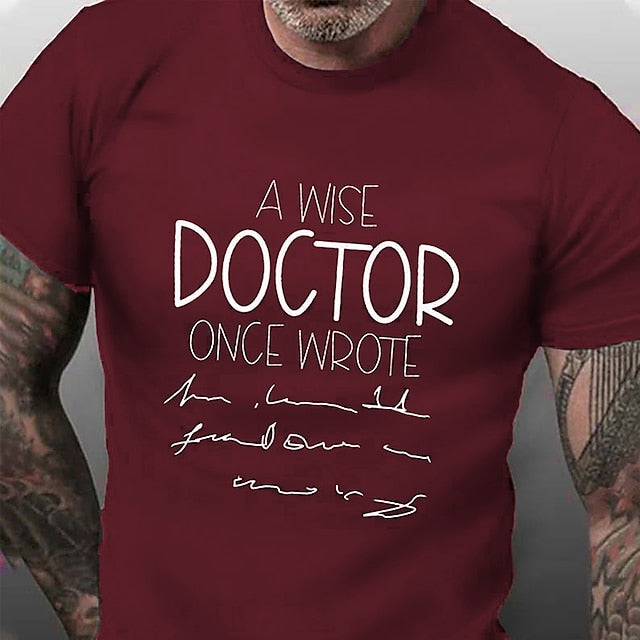Men's T shirt Tee Casual Style Classic Style Cool Shirt Graphic Letter Crew Neck Print Casual Holiday Short Sleeve Print Clothing Apparel Sports Fashion Designer Lightweight