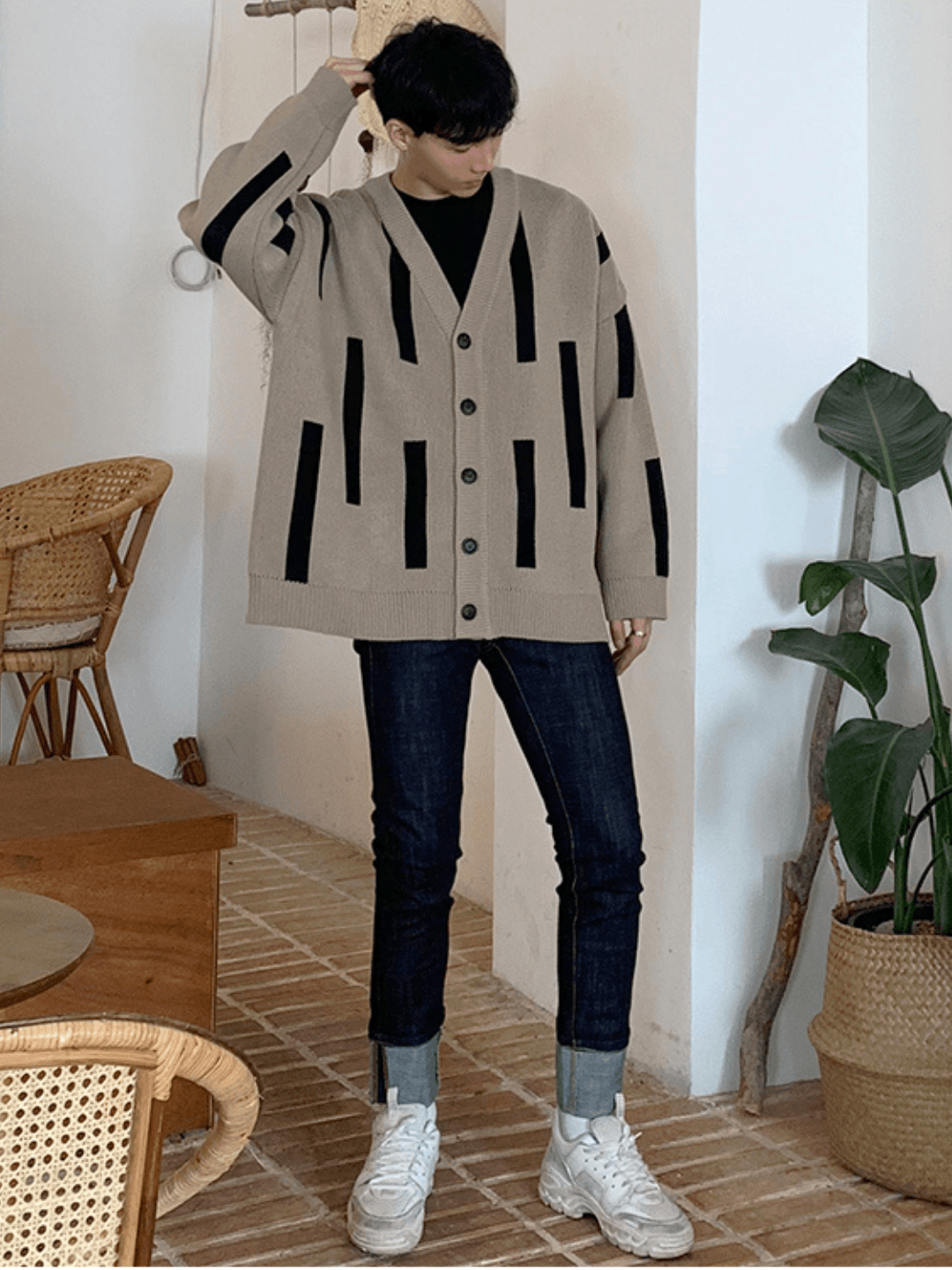 saferido Korean line design cardigan na55