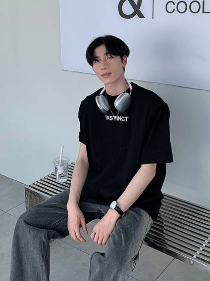 saferido [ONELYC1NS] Korean loose half-sleeved trend T-shirt na1141