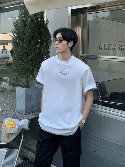 saferido [ONELYC1NS] Korean loose half-sleeved trend T-shirt na1141