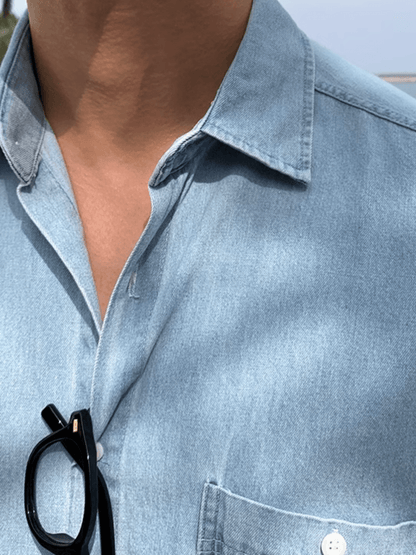 saferido [MRCYC] Korean version of washed denim shirt na1013