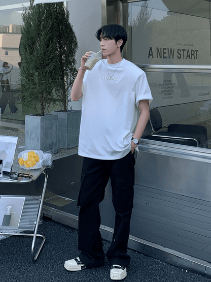 saferido [ONELYC1NS] Korean loose half-sleeved trend T-shirt na1141