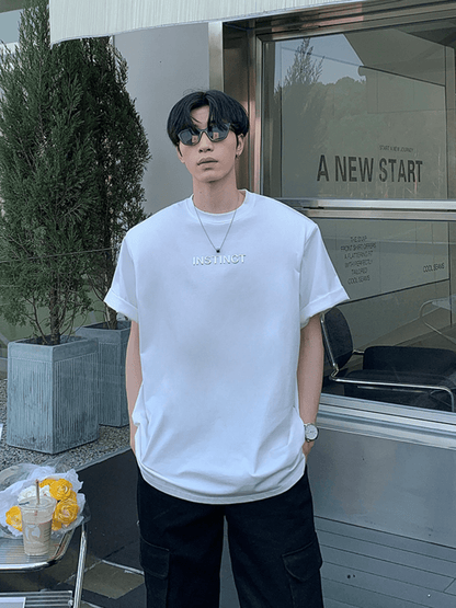 saferido [ONELYC1NS] Korean loose half-sleeved trend T-shirt na1141