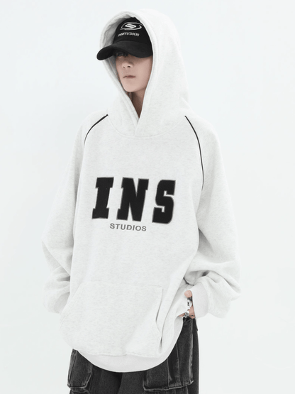 saferido [INSstudios] American Flocked LOGO Hooded na738