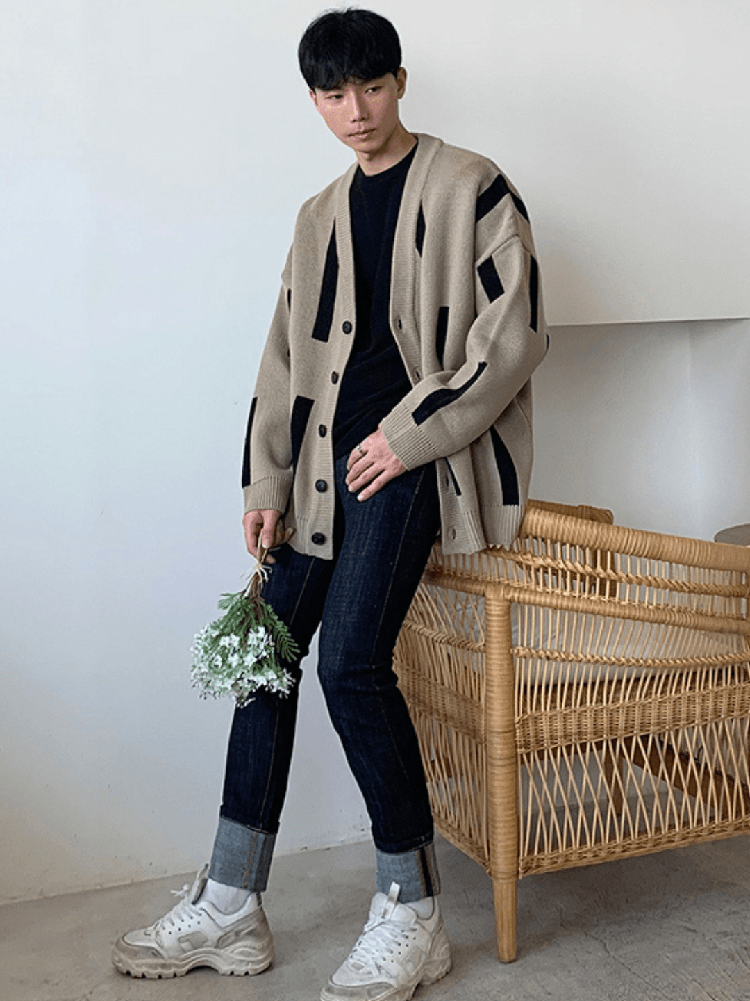 saferido Korean line design cardigan na55