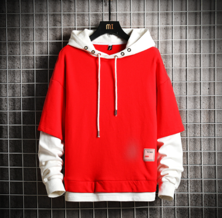 Japan Style Casual O-Neck Spring Autumn Print Hoodie Sweatshirt Men'S Thick Fleece Hip Hop High Streetwear Clothes