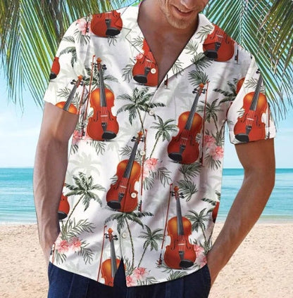 Hawaiian Shirts Red Tropical Shirts Floral Men  Tops Summer Casual Short Sleeve Button Shirt Chemise Loose Vacation Beach
