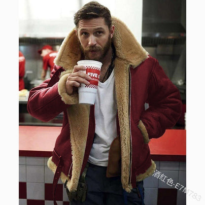 2025 wish new men's locomotive clothing autumn and winter thickened lamb wool jacket fashion trend casual jacket
