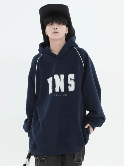 saferido [INSstudios] American Flocked LOGO Hooded na738