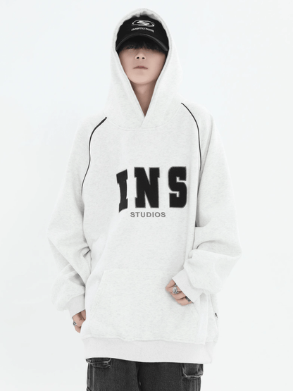 saferido [INSstudios] American Flocked LOGO Hooded na738