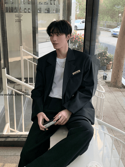 saferido [ONELYC1NS] Korean loose suit na1005