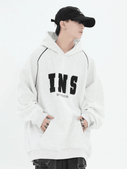 saferido [INSstudios] American Flocked LOGO Hooded na738