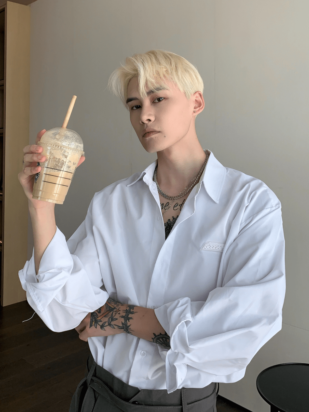saferido [CUIBUJU] Korean loose oversize casual shirt na1063