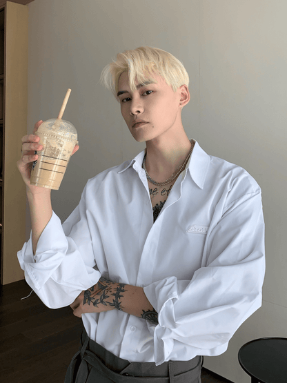 saferido [CUIBUJU] Korean loose oversize casual shirt na1063