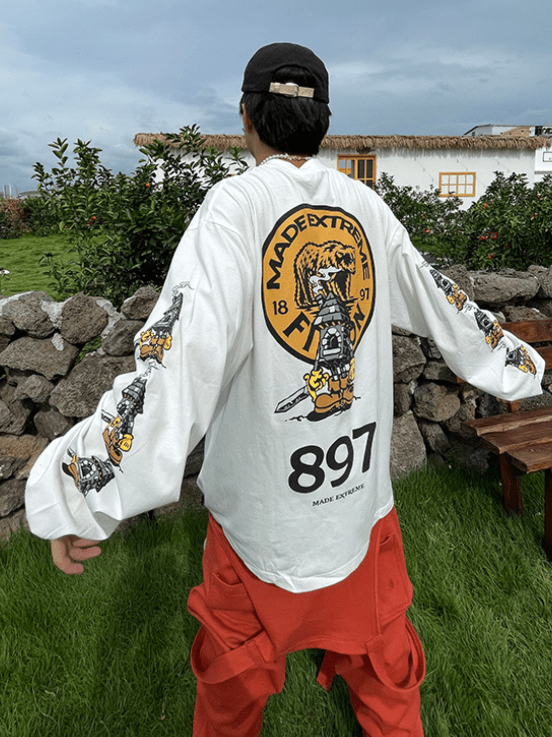 saferido [MaxDstr] American retro hiphop street T-shirt NA842