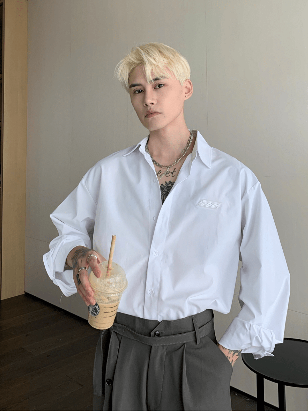 saferido [CUIBUJU] Korean loose oversize casual shirt na1063