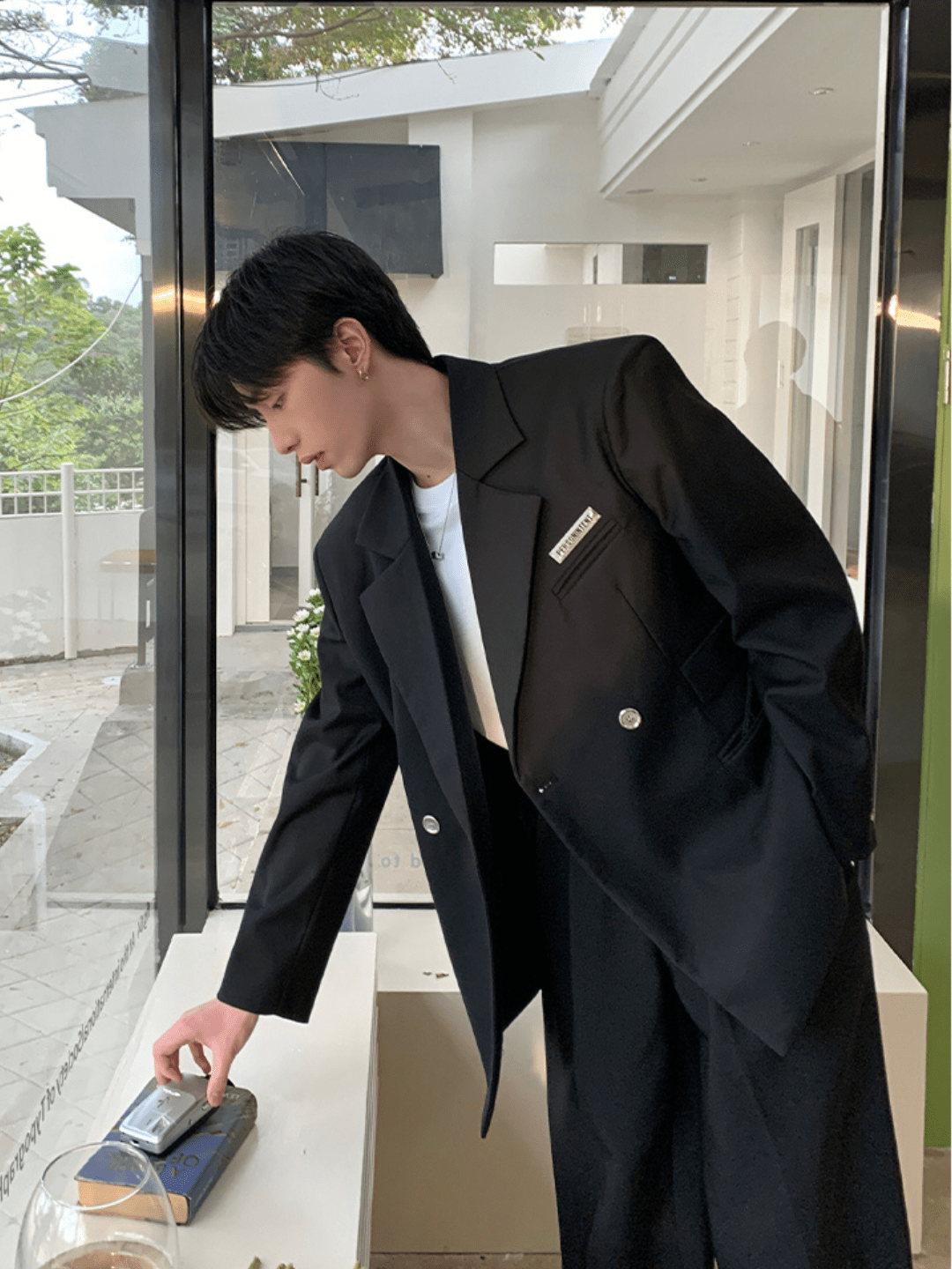 saferido [ONELYC1NS] Korean loose suit na1005