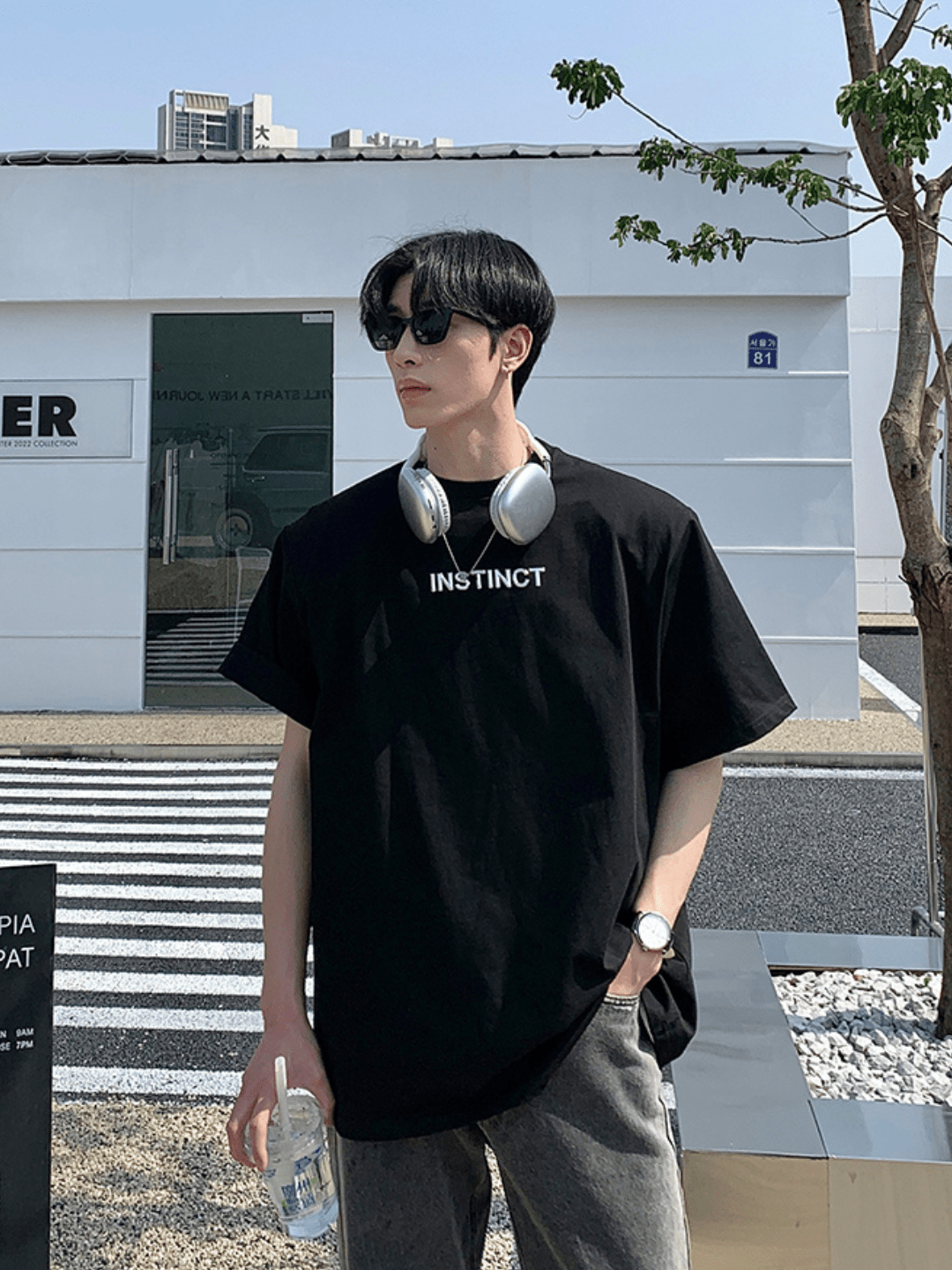 saferido [ONELYC1NS] Korean loose half-sleeved trend T-shirt na1141