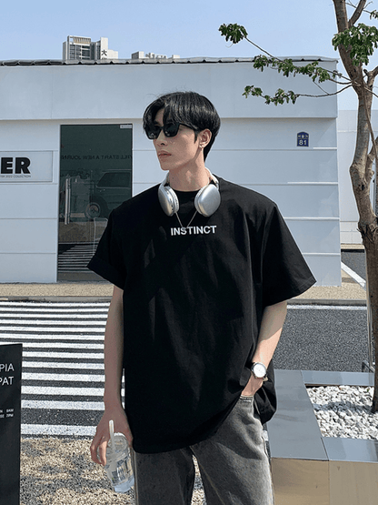 saferido [ONELYC1NS] Korean loose half-sleeved trend T-shirt na1141