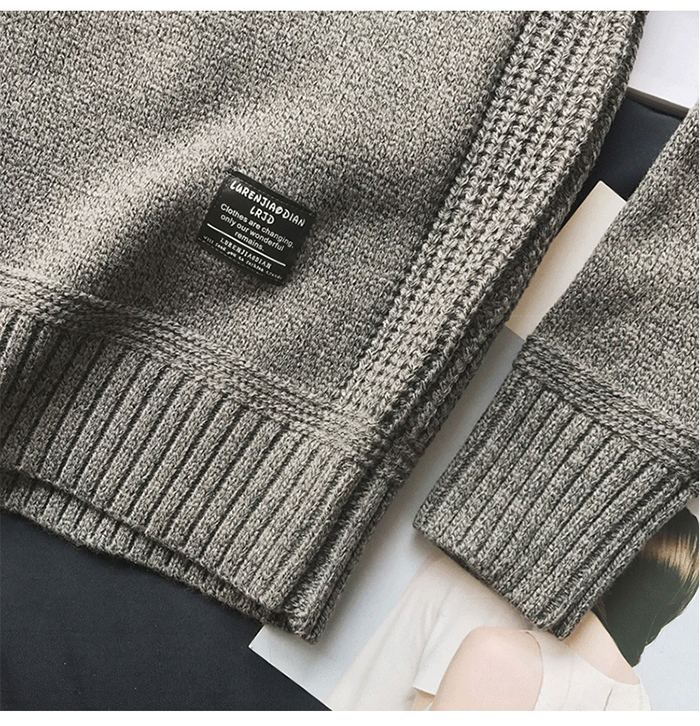Sweater For Men Autumn Winter Printed Knitted Tops Long Sleeve Retro Casual Style Stripe Pullover Jumpers Male Warm Sweaters