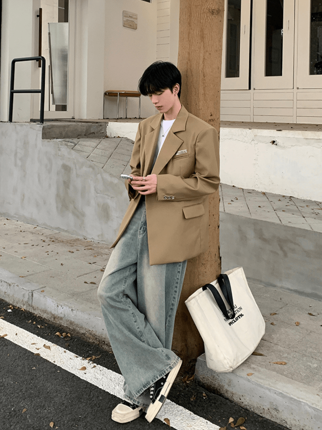 saferido [ONELYC1NS] Korean loose suit na1005