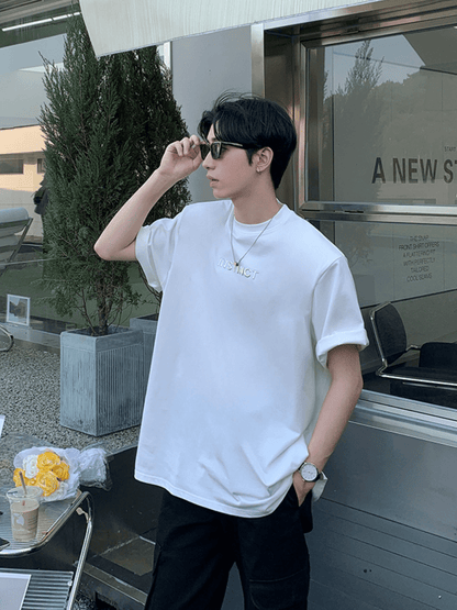 saferido [ONELYC1NS] Korean loose half-sleeved trend T-shirt na1141