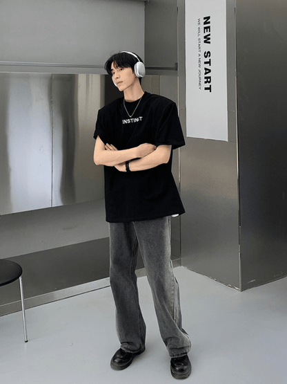 saferido [ONELYC1NS] Korean loose half-sleeved trend T-shirt na1141