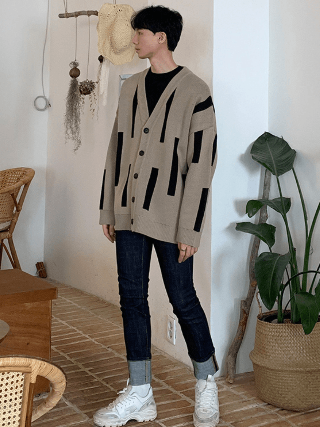 saferido Korean line design cardigan na55