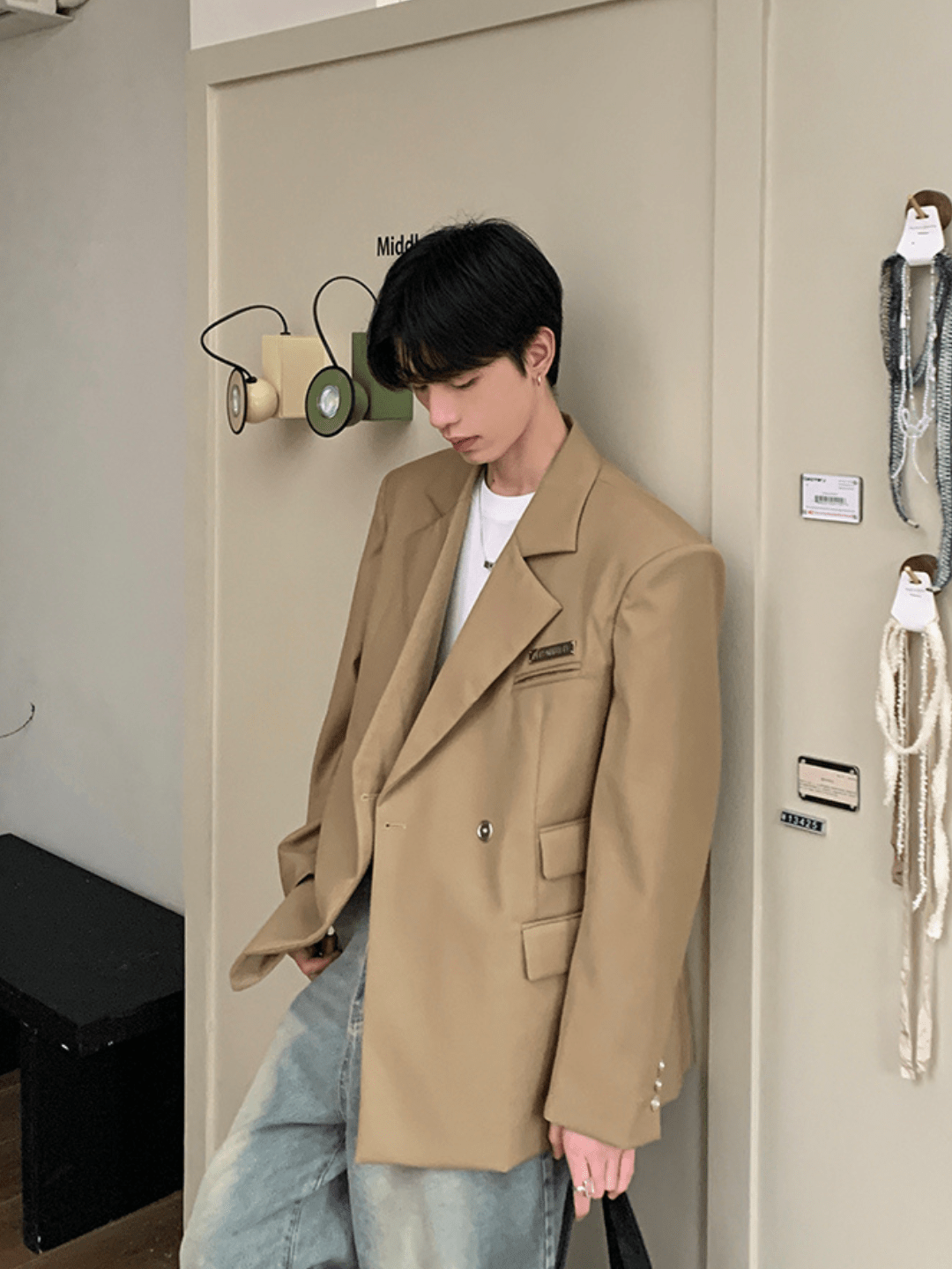 saferido [ONELYC1NS] Korean loose suit na1005