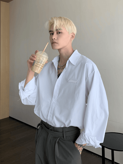 saferido [CUIBUJU] Korean loose oversize casual shirt na1063