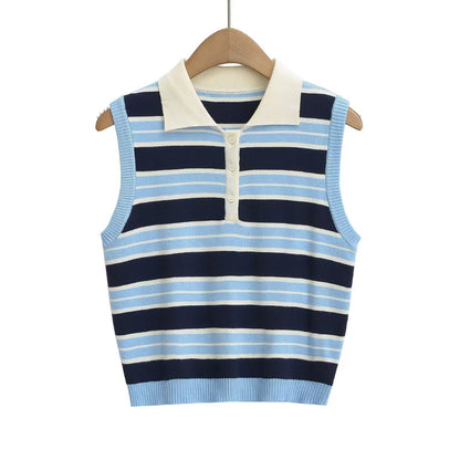 saferido       Sweater Vest Men's Fashion Retro Casual V-neck Sweater Vest Men Streetwear Korean Loose Vest Sweater Pullover Mens Clothes M-2XL