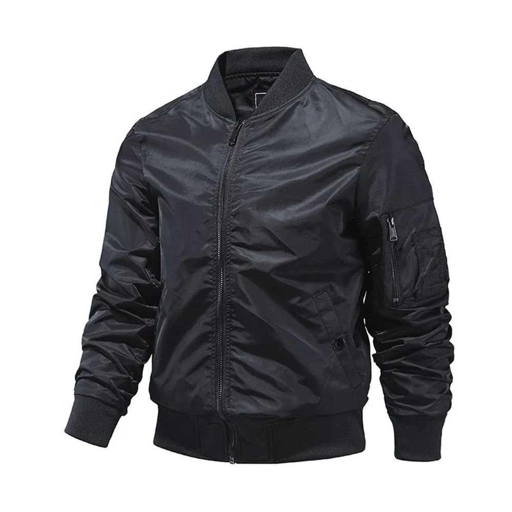 Fashion Spring Jacket for Men Solid Color New in Outerwear Bomber Aviator Jackets Outdoor Baseball Jackets Men's Clothing