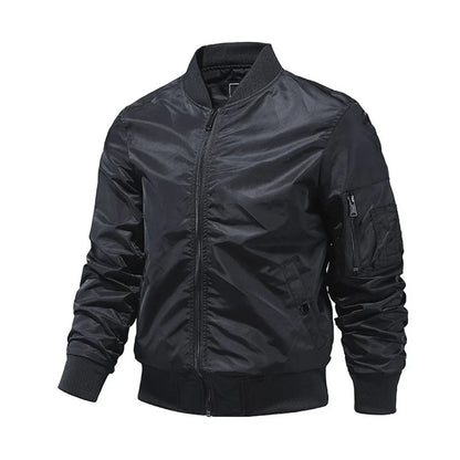 Fashion Spring Jacket for Men Solid Color New in Outerwear Bomber Aviator Jackets Outdoor Baseball Jackets Men's Clothing