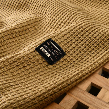 saferido Harajuku Grandpa Knitted Sweater Vintage Retro Clothes Men Black White Winter Korean Streetwear Hip Hop Plus Velvet