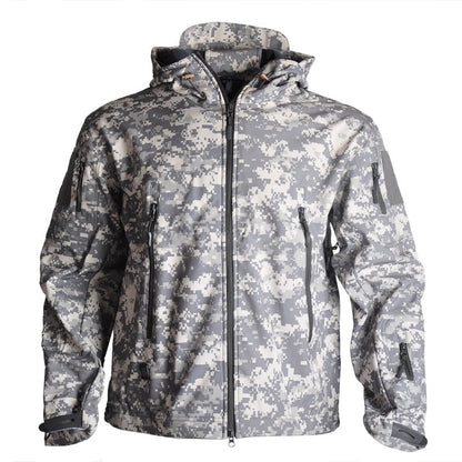 Hunting Jackets Soft Military Tactical Jacket Man Combat Waterproof Fleece Men Clothing Multicam Coat Windbreakers 5XL