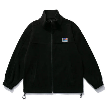 saferido New Winter Thick Oversize Coat Sweatshirt Zipper Men Clothing Harajuku Vintage Casual Jacket Male Couple Tops Streetwear M-4XL