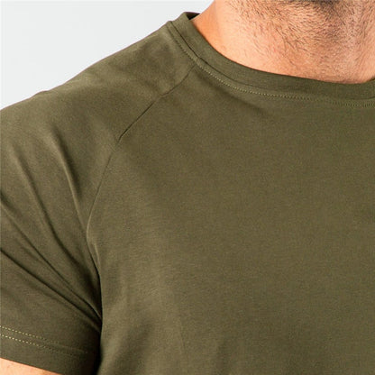 New Stylish Plain Tops Fitness Mens T Shirt Short Sleeve Muscle Joggers Bodybuilding Tshirt Male Gym Clothes Slim Fit Tee Shirt