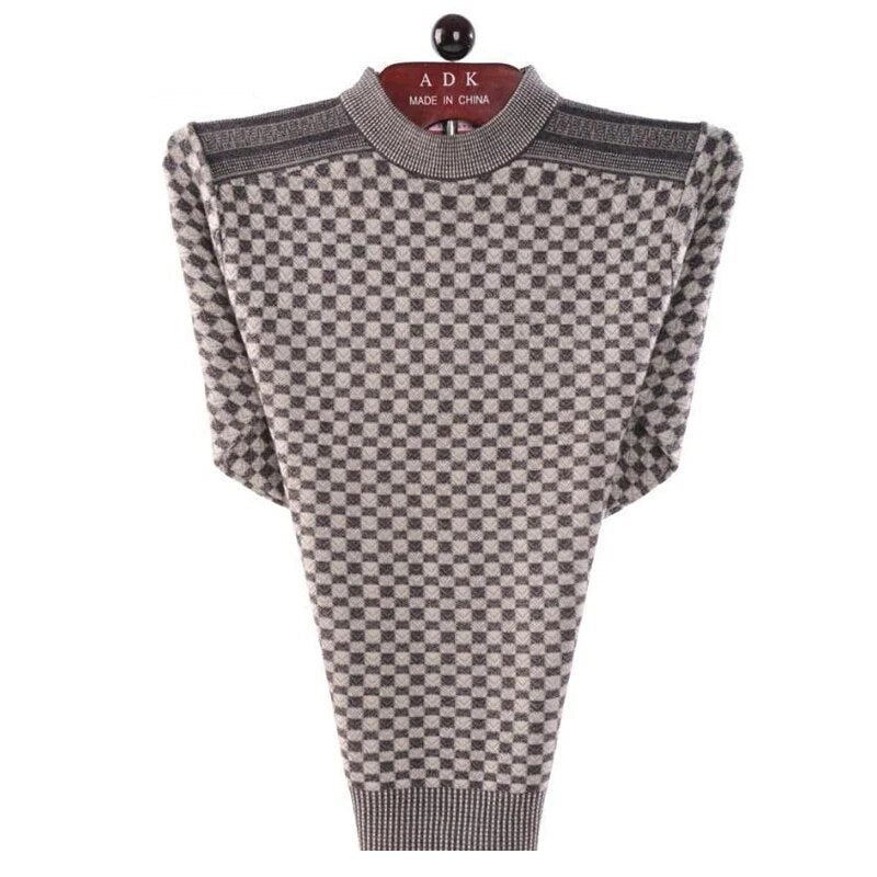 Autumn Winter Mens Sweater Casual Thick Warm Cashmere Turtleneck Pullover Men Slim Fit Classic Sweaters Knitwear Clothing